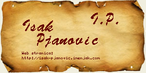 Isak Pjanović vizit kartica